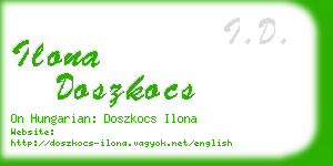 ilona doszkocs business card